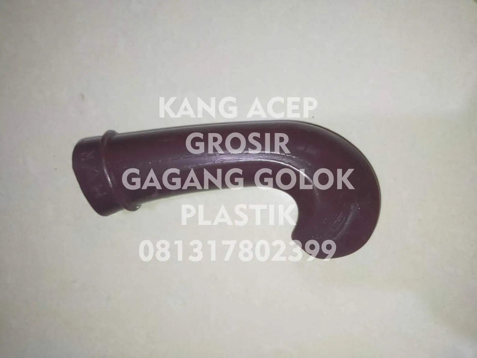 Jual Grosir Gagang Golok Plastik di Karawang Model Polos Bengkok Coklat