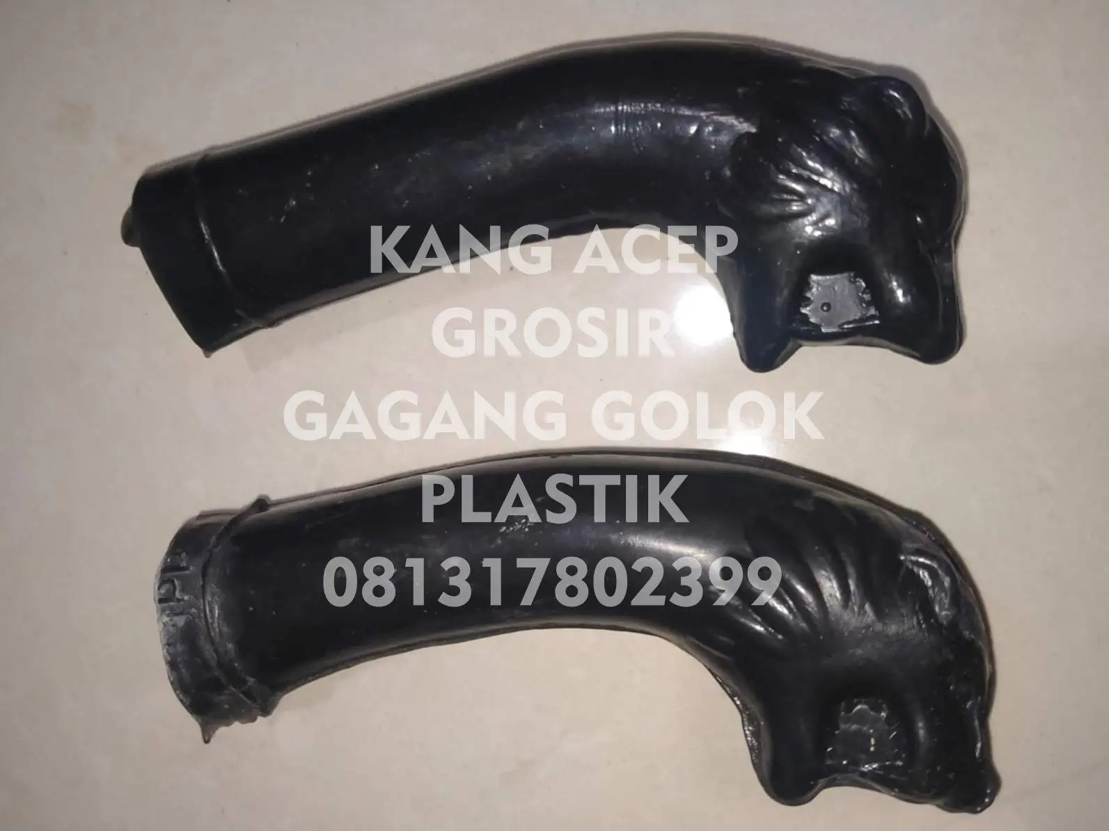 Jual Grosir Gagang Golok Plastik di Karawang Model Kepala Singa Hitam